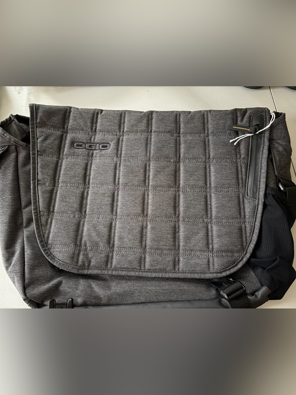 OGIO Quilted Charcoal Gray Messenger Bag